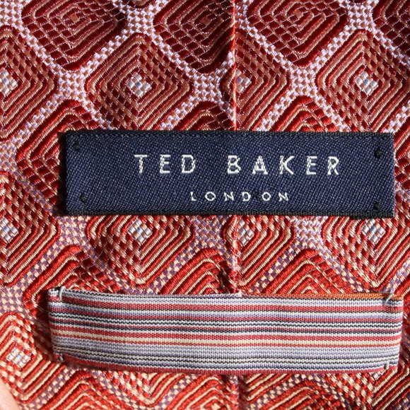 Ted Baker London silk Necktie orange pink Men's accessories neckwear col… - Picture 4 of 4